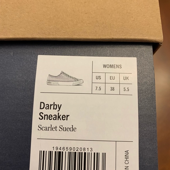 Seavees Darby red suede leather sneakers size 7.5 - Picture 7 of 7